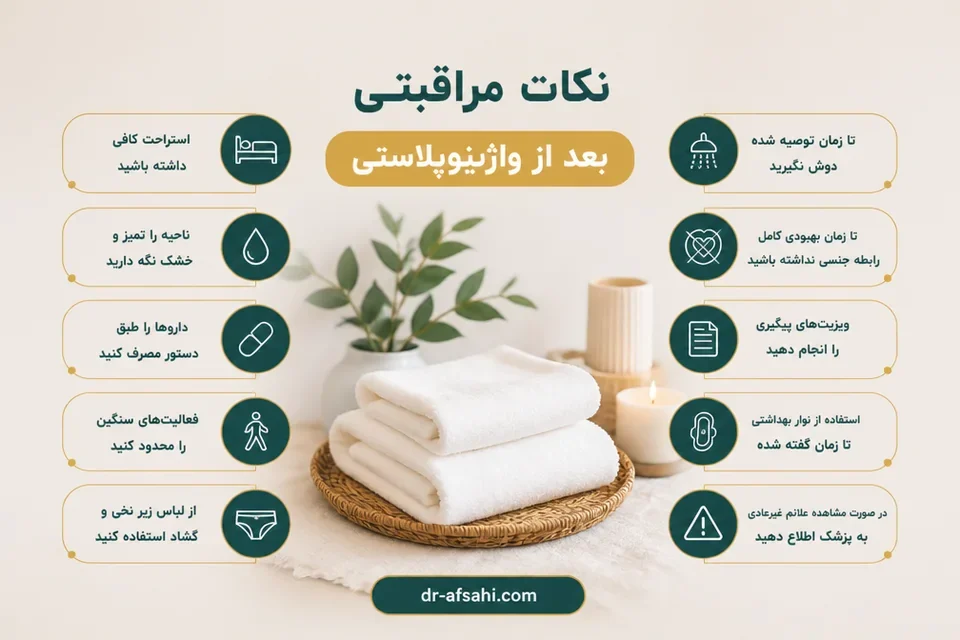 نکات مراقبتی بعد از واژینوپلاستی